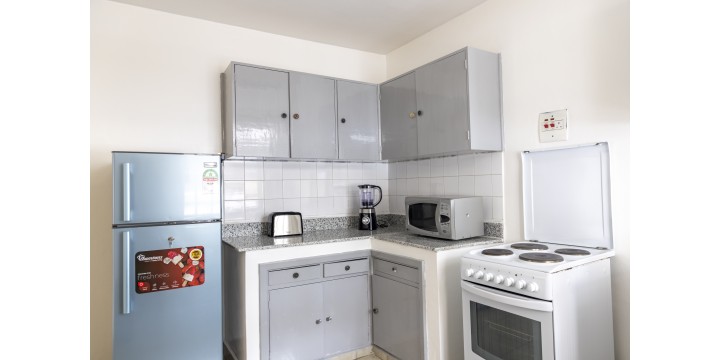 Three-bedroom apartment kitchen
